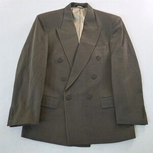 Puccini 39S Brown Double Breasted Wool Mens Blazer Suit Jacket Sport Coat